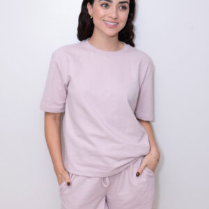 Comfy set short y camisa Manga Corta Lilac